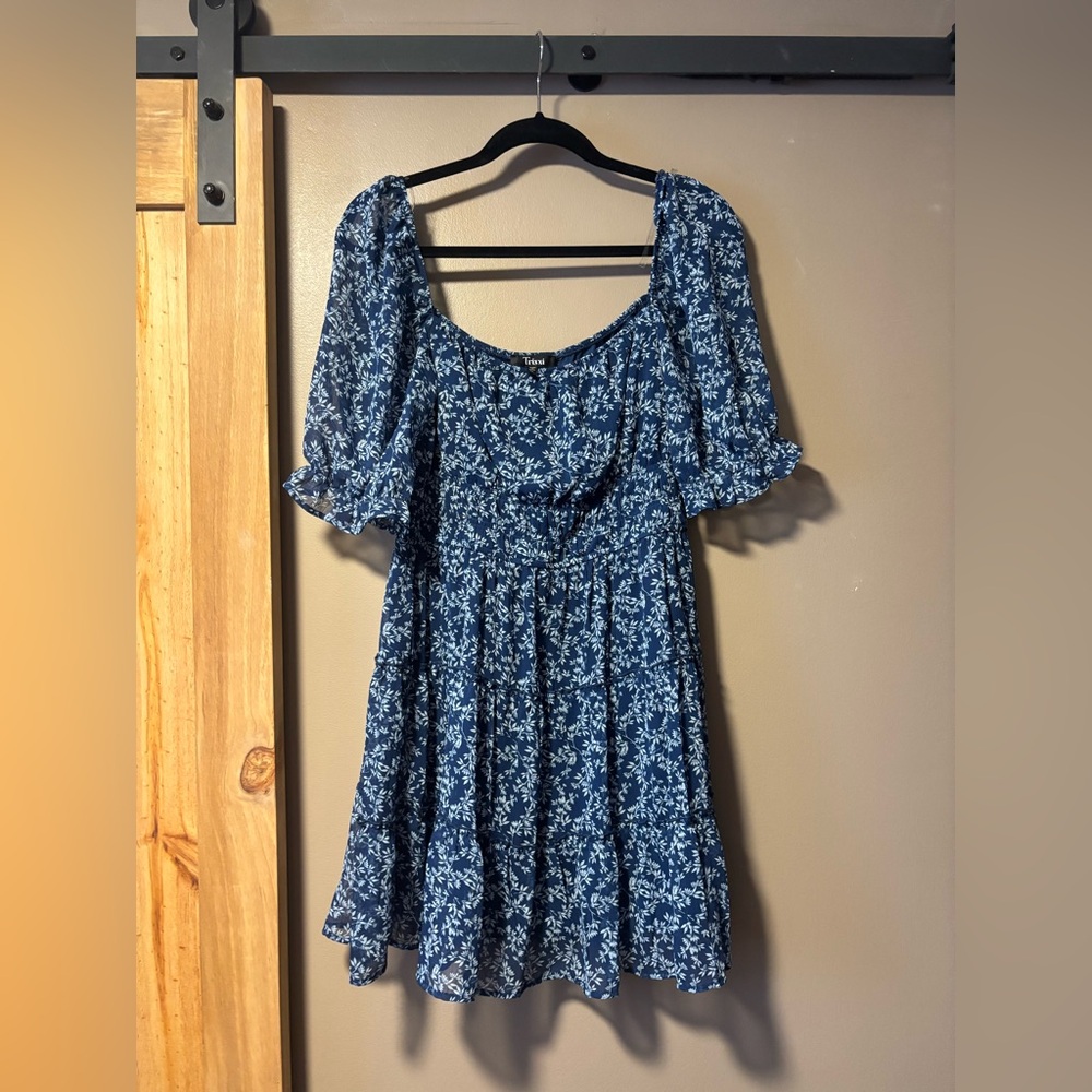 Trixxi Navy Floral Mini Dress